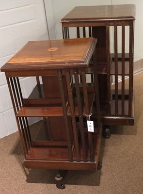 Lot 314 - Revolving Bookcase. An Edwardian mahogany revolving bookcases