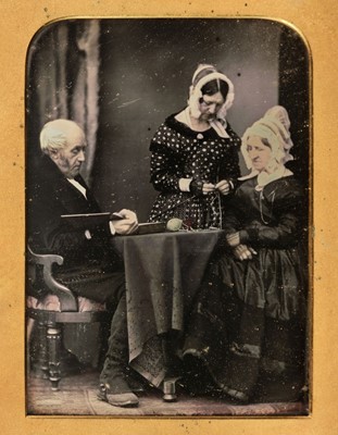 Lot 267 - Bagster (Samuel, 1772-1861). A pair of half-plate daguerreotypes of Samuel Bagster & his wife