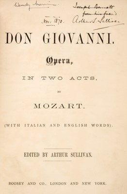 Lot 263 - Don Giovanni, circa 1870, signed by Arthur Sullivan