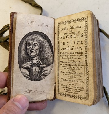Lot 237 - Kent (Elizabeth Grey, Countess). A choice manual of rare and select secrets in physick, 1653