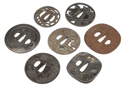 Lot 483 - Tsuba. A collection of Japanese iron tsuba, 18/19th century