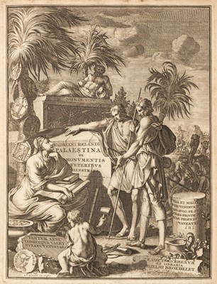 Lot 213 - Reelant (Adriaan). Palaestina ex monumentis veteribus illustrata, 3 parts in 2, 1st edition, 1714