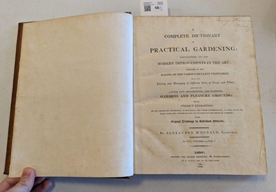 Lot 58 - Dickson (R.W.)A Complete Dictionary of Practical Gardening, 2 volumes, 1807