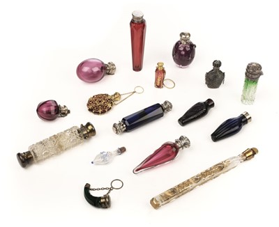 Lot 347 - Scent Bottles. A collection of Victorian scent bottles