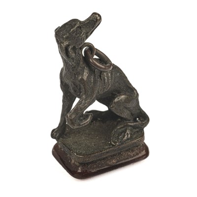 Lot 324 - Desk Seal. A Victorian novelty greyhound desk seal