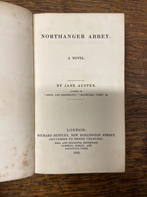 Lot 183 - Austen (Jane). Northanger Abbey, Persuasion, 1st illustrated edition, London: Richard Bentley, 1833