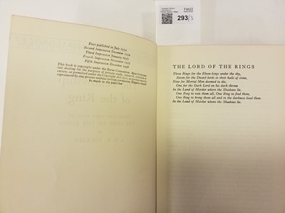 Lot 293 - Tolkien (J.R.R). The Lord of the Rings, 3 volumes, 1956-57