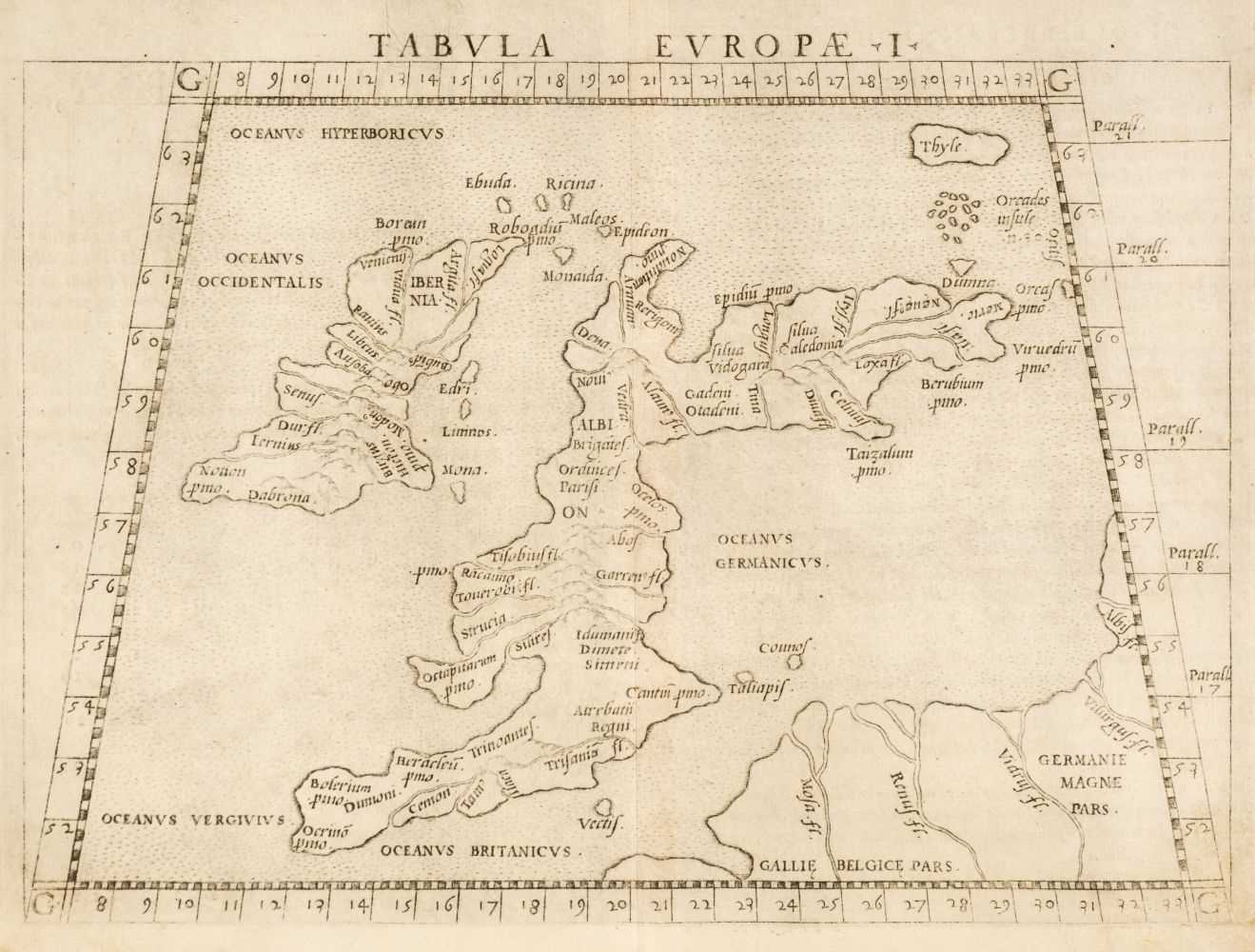 Lot 122 - British Isles. Ruscelli (Girolamo Ptolomy Claudius), Tabula Europae I, Venice, 1561 - 64