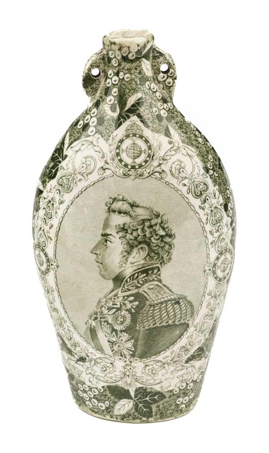 Lot 461 - Flask. A 19th-century commemorative flask, Leopold I of Belgium