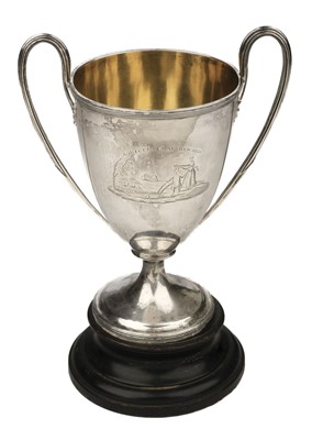 Lot 454 - Trophy Cup. A George III silver trophy cup by Henry Chawner, London 1796