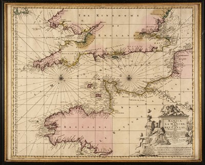 Lot 73 - English Channel. Visscher (N.). Manica Gallis La Manche et Belgis het Canaal..., circa 1700