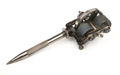 Lot 327 - Edison Electric Pen. The nickel-plated flywheel stamped 'Patented Aug 15 1876'
