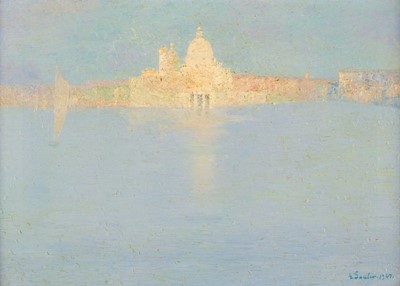 Lot 254 - Sauter (Georg, 1866-1937). Venice with the Salute..., 1924