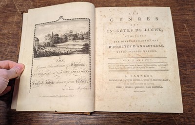 Lot 69 - Barbut (Jacques). Les Genres des Insectes de Linne ... echantillons d'Insectes d'Angleterre, 1781