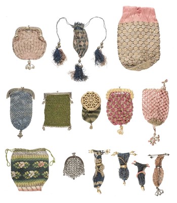 Lot 585 - Purses. A collection of purses and reticules, mainly 19th century