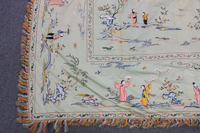 Lot 544 - Chinese. A large embroidered panel, early 20th century