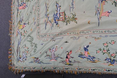 Lot 544 - Chinese. A large embroidered panel, early 20th century