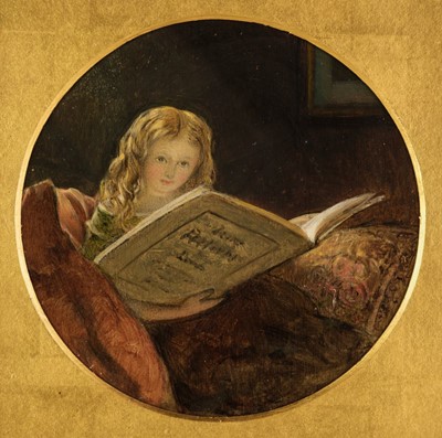 Lot 101 - Wyburd (Francis John, 1826-1893). Portrait of a Little Girl Reading