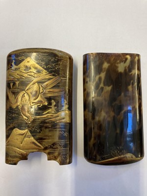 Lot 480 - Japanese Lacquer Work. A Japanese tortoiseshell and lacquer case, Meiji Period (1868-1912)