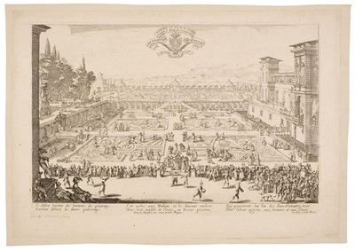 Lot 38 - Callot, Jacques (1592-1635). La Carrière de Nancy, and Le Parterre de Nancy, etchings