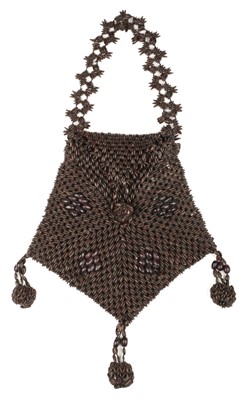 Lot 527 - Bag. A bag made of seeds, probably Southeast Asia, late 19th/early 20th century