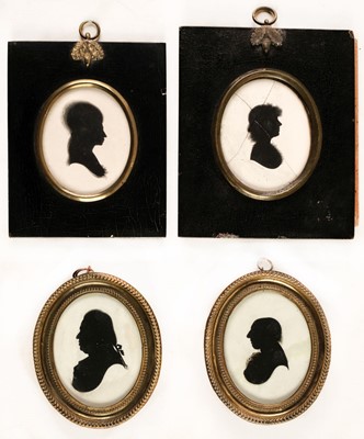 Lot 94 - Miers (John, 1756-1821). Silhouette portrait of a gentleman and others