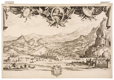 Lot 37 - Callot (Jacques, 1592-1635).  Combat d’Avigliano, etching, circa 1630