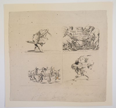 Lot 43 - Callot, Jacques (1592-1635). Various etchings from Les Gueux, La Noblesse, Les Gobbi, circa 1620s