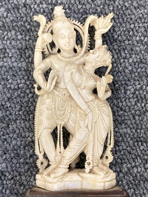 Lot 479 - Indian Carving. A fine 19th century Indian ivory carving of the goddess Kali