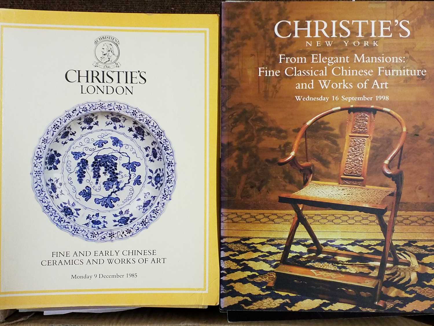 Lot 299 - Chinese Art Auction Catalogues. 65 volumes of Sotheby's & Christie's Chinese art auction catalogues