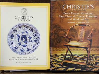 Lot 299 - Chinese Art Auction Catalogues. 65 volumes of Sotheby's & Christie's Chinese art auction catalogues