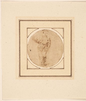 Lot 1 - Beccafumi (Domenico, 1486-1551, circle of), Female Figure, pen and brown ink, oval