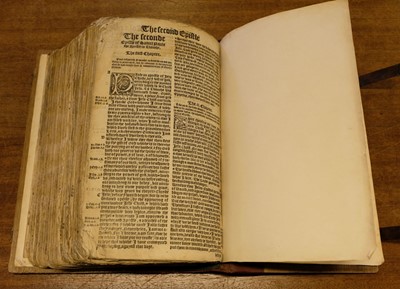 Lot 96 - Bible [English; Great Bible]. [The Byble in English, that is, the Olde and New Testament... , 1549]