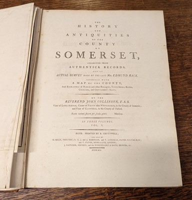 Lot 35 - Collinson (John). The History and Antiquities of the County of Somerset, 3 vols., 1791