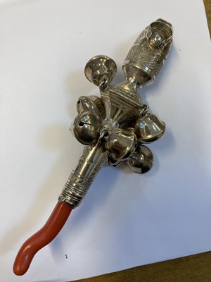 Lot 406 - Child's Rattle. A George III child's rattle by John Rich probably London 1797