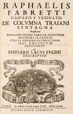 Lot 220 - Fabretti (Raffaele), De columna Traiani syntagma..., 1683