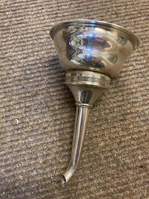 Lot 456 - Wine Funnel. A George III silver wine funnel by William Sumner, London 1789