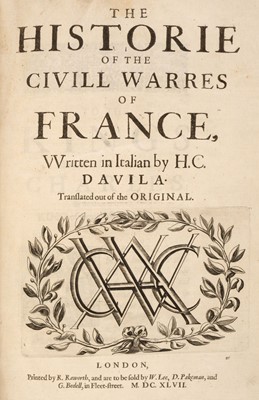 Lot 211 - Davila (Arrigo Caterino). The Historie of the Civill Warres of France