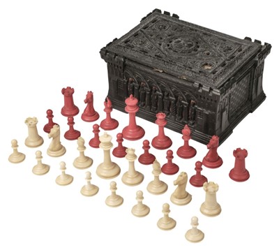 Lot 318 - Chess. A Victorian Jacques "Staunton" pattern ivory chess set circa 1880