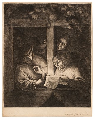 Lot 57 - Ostade (Adriaen Jansz. van, 1610-1685). The Cobbler, etching, 1671, and five other etchings