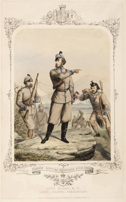 Lot 136 - Military Prints. London Scottish Rifle Corps, Lord Elcho, M.P., Lieut. Colonel Commandant 1860