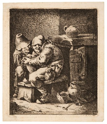 Lot 31 - Bega (Cornelis Pietersz., circa 1631-1664), The Inn, etching, and two other etchings