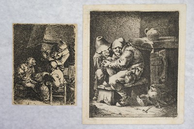 Lot 212 - Bega (Cornelis Pietersz., circa 1631-1664), The Inn, etching, and two other etchings
