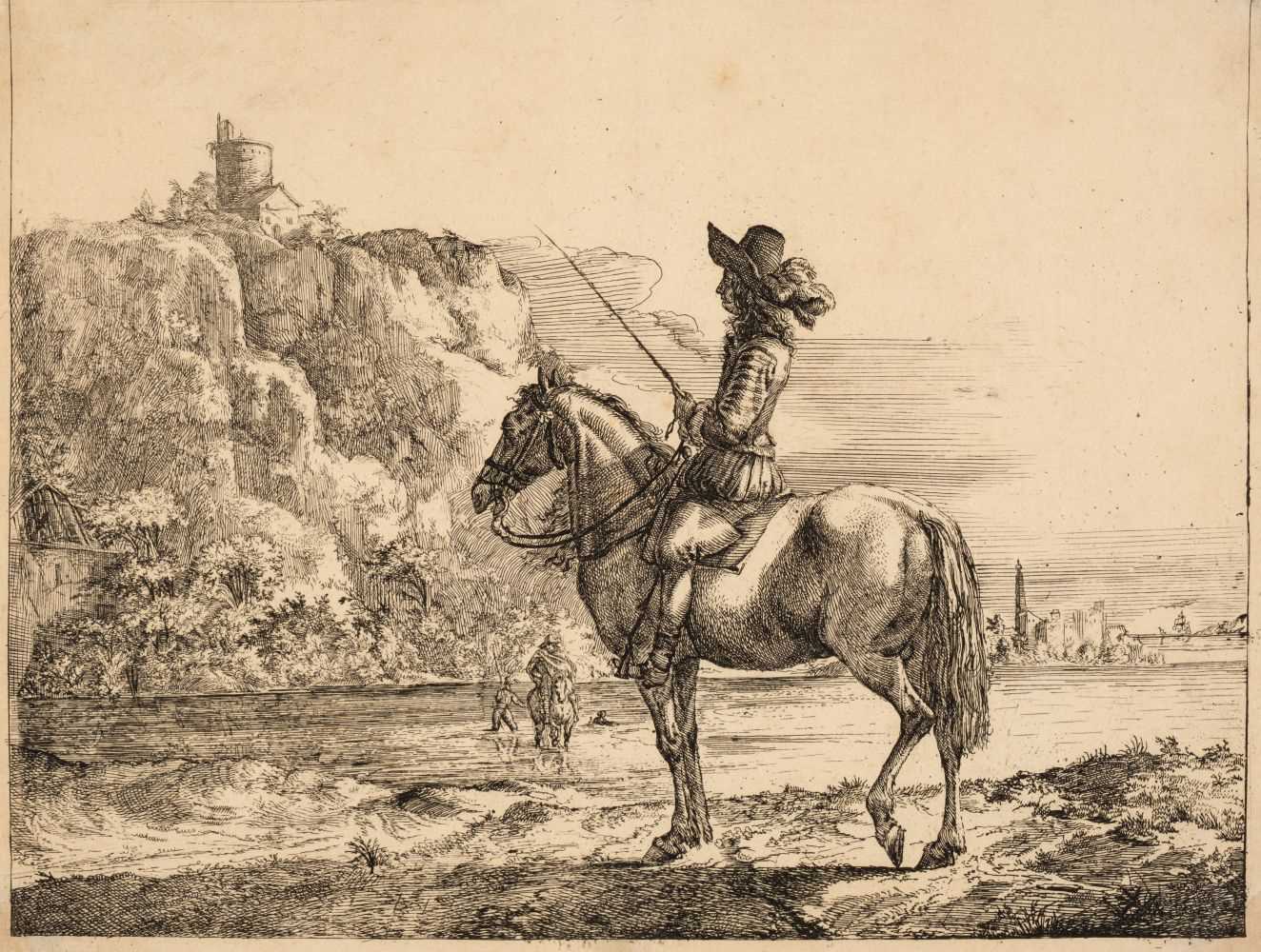 Lot 50 - Duck, Jacob (1600-1667), River landscape with the Horseman, etching, circa 1650, and four others
