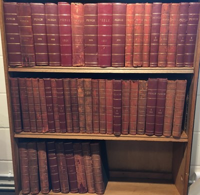 Lot 281 - Punch, or, The London Charivari, 58 volumes bound in 49 (vols. 122-179), Jan 1902-Dec 1930