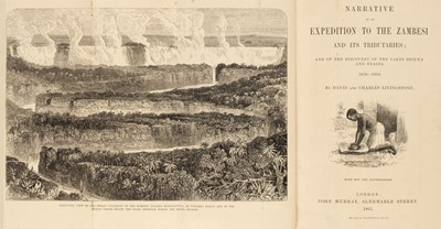 Lot 12 - Livingstone (Davis and Charles). Narrative of an Expedition to the Zambesi..., 1865