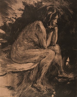 Lot 188 - Belleroche (Albert de, 1864-1944). Seated Nude, lithograph