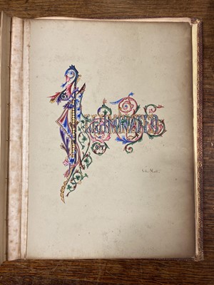 Lot 113 - Floral Watercolour Designs. A Victorian scrap album, circa mid 19th century