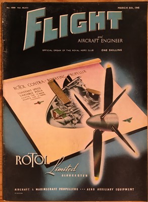 Lot 307 - Flight magazine. Flight and Aircraft Engineer, 312 issues, 1942-1948