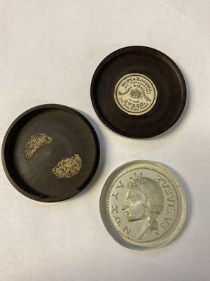 Lot 331 - Grand Tour. A glass intaglio circa 1850 in Hunt & Roskell box and others